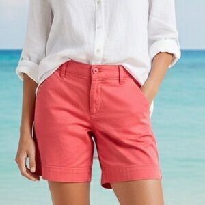 Lee Platinum Label Petite Salmon Red Utility Shorts Womens Size 12 P